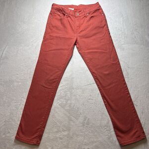 Levi's Jeans Womens Mid Rise Skinny Coral Red  Denim Size 8M